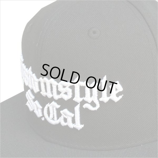 画像2: KustomStyle カスタムスタイル OLD ENGLISH スナップバックCAP BLACK (2)