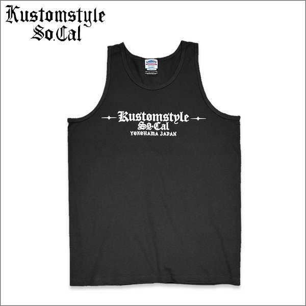 画像1: KustomStyle カスタムスタイル ESTILO CALIFAS タンクトップ BLACK (1)