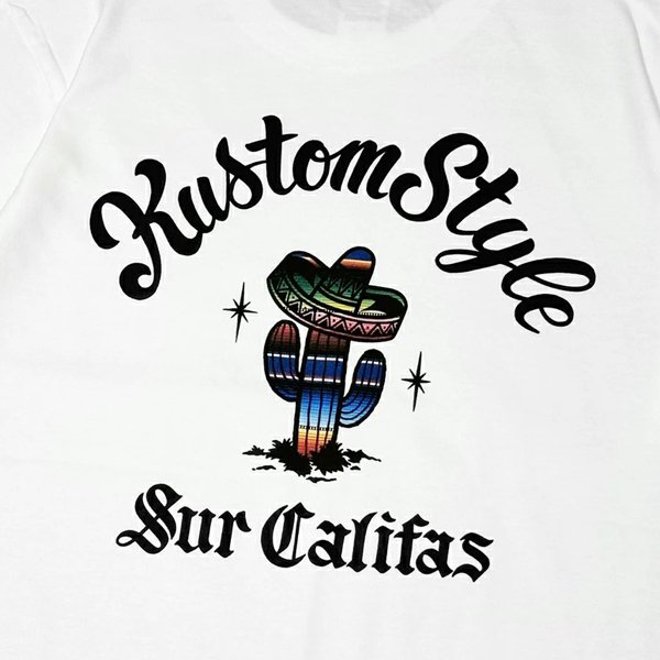 画像4: KustomStyle カスタムスタイル CACTUS SUR CALIFAS Tシャツ WHITE (4)