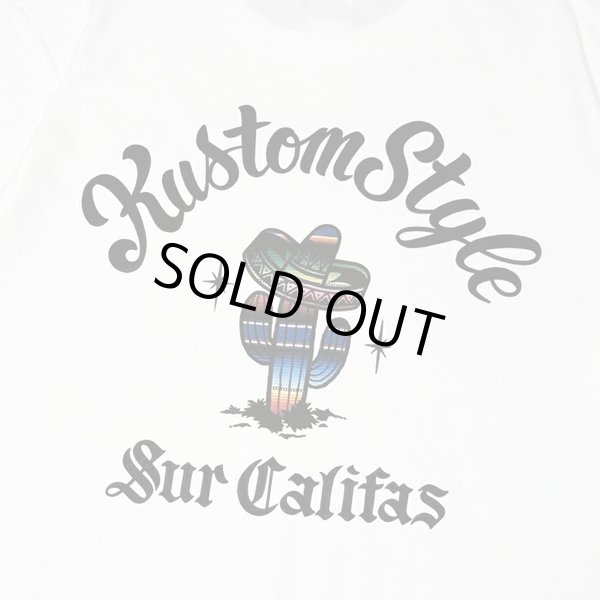 画像4: KustomStyle カスタムスタイル CACTUS SUR CALIFAS Tシャツ WHITE (4)