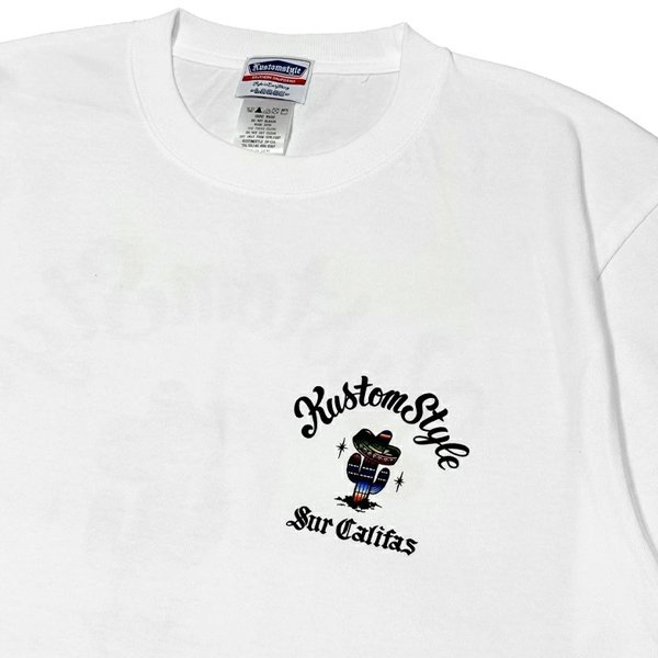 画像5: KustomStyle カスタムスタイル CACTUS SUR CALIFAS Tシャツ WHITE (5)