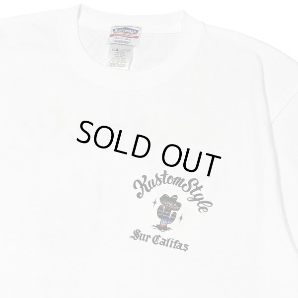 画像5: KustomStyle カスタムスタイル CACTUS SUR CALIFAS Tシャツ WHITE (5)