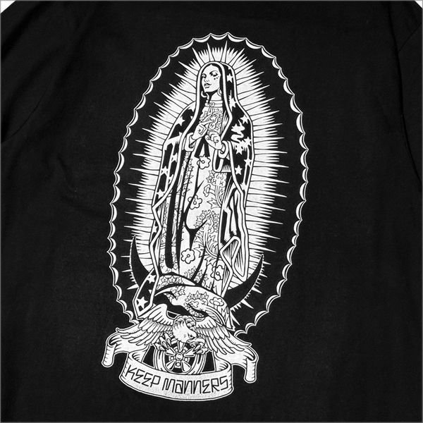 画像4: KustomStyle カスタムスタイル KEEP MANNERS Tシャツ BLACK (4)