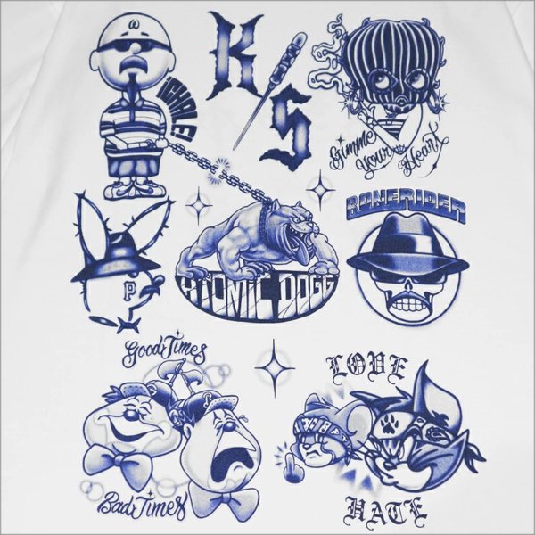 画像4: KustomStyle カスタムスタイル TATTOO FLASH Tシャツ WHITE (4)