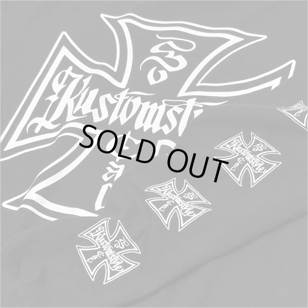 画像4: KustomStyle カスタムスタイル IRON CROSS L/S Tシャツ BLACK	 (4)