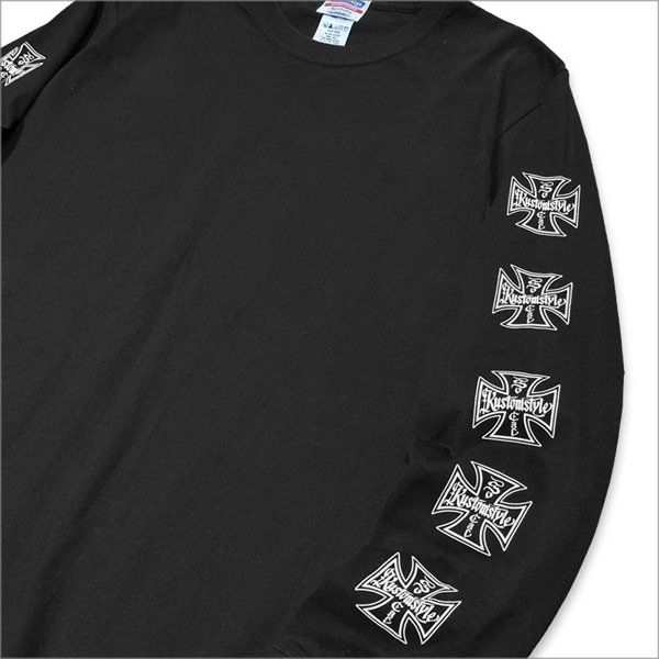 画像5: KustomStyle カスタムスタイル IRON CROSS L/S Tシャツ BLACK	 (5)