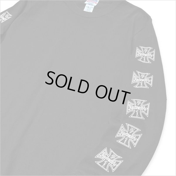画像5: KustomStyle カスタムスタイル IRON CROSS L/S Tシャツ BLACK	 (5)