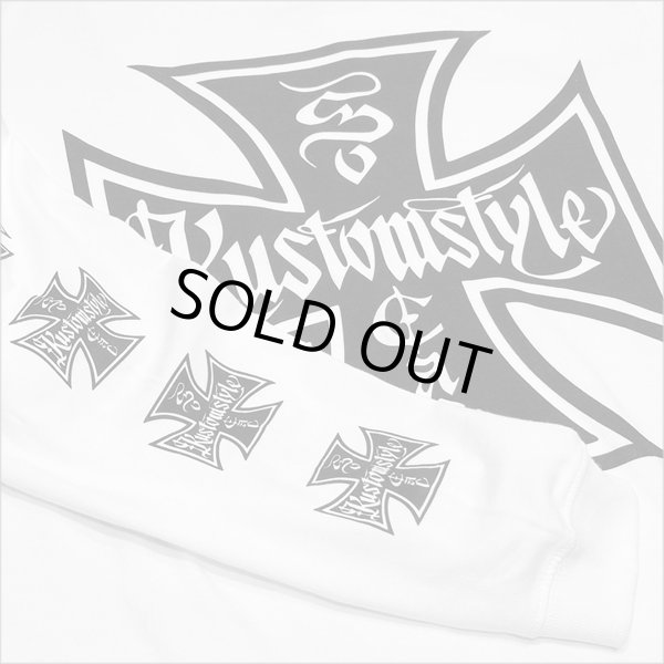 画像4: KustomStyle カスタムスタイル IRON CROSS L/S Tシャツ WHITE (4)