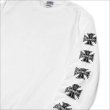 画像5: KustomStyle カスタムスタイル IRON CROSS L/S Tシャツ WHITE (5)