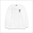 画像2: KustomStyle カスタムスタイル P.L.O SKULL L/S Tシャツ WHITE (2)