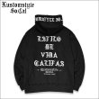 画像1: 【送料無料】KustomStyle カスタムスタイル ESTILO CALIFAS プルオーバーパーカー BLACK (1)
