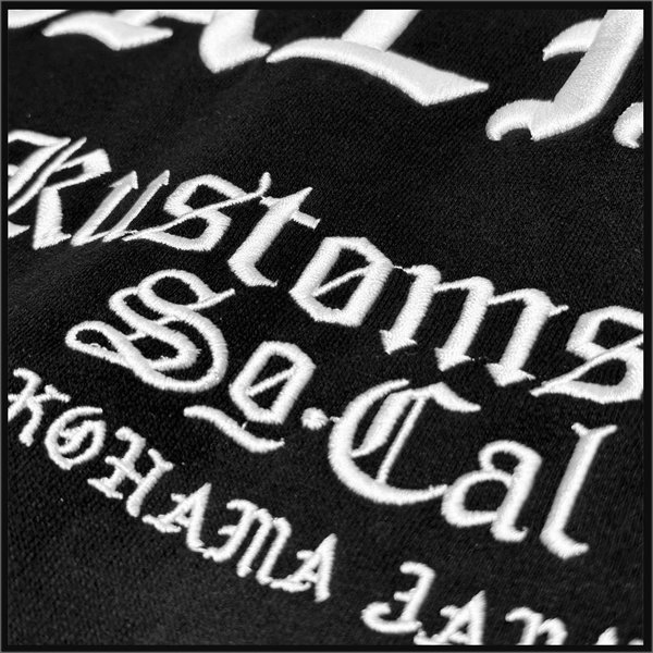 画像5: 【送料無料】KustomStyle カスタムスタイル ESTILO CALIFAS プルオーバーパーカー BLACK (5)