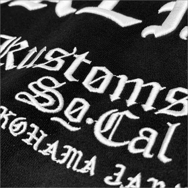画像6: 【送料無料】KustomStyle カスタムスタイル ESTILO CALIFAS プルオーバーパーカー BLACK (6)