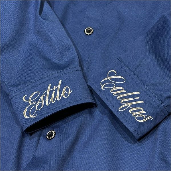 画像5: 【送料無料】KustomStyle カスタムスタイル CYPRESS L/Sシャツ BLUE (5)