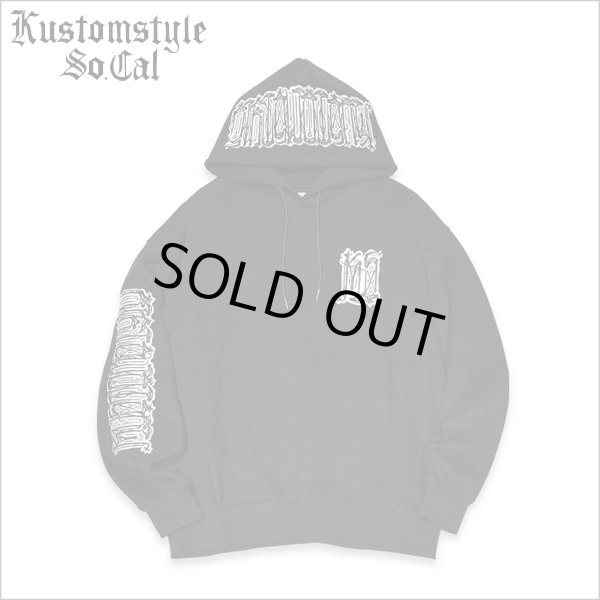 画像1: 【送料無料】KustomStyle カスタムスタイル CHAVO LOGO プルオーバーパーカー BLACK (1)