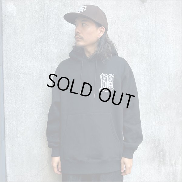 画像3: 【送料無料】KustomStyle カスタムスタイル CHAVO LOGO プルオーバーパーカー BLACK (3)