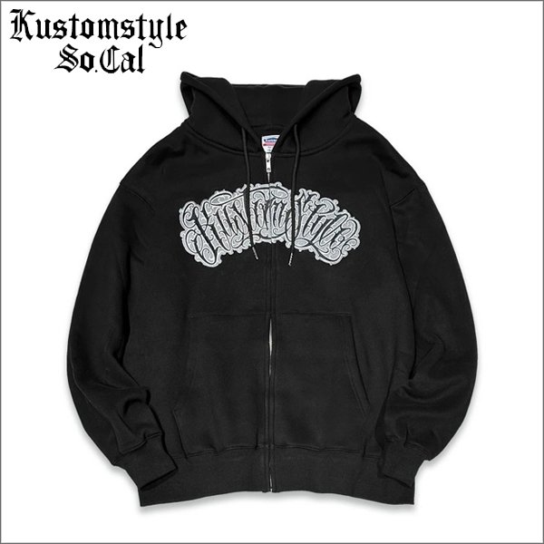 画像1: 【送料無料】KustomStyle カスタムスタイル HAVOC ZIPパーカー BLACK (1)