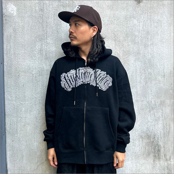 画像3: 【送料無料】KustomStyle カスタムスタイル HAVOC ZIPパーカー BLACK (3)
