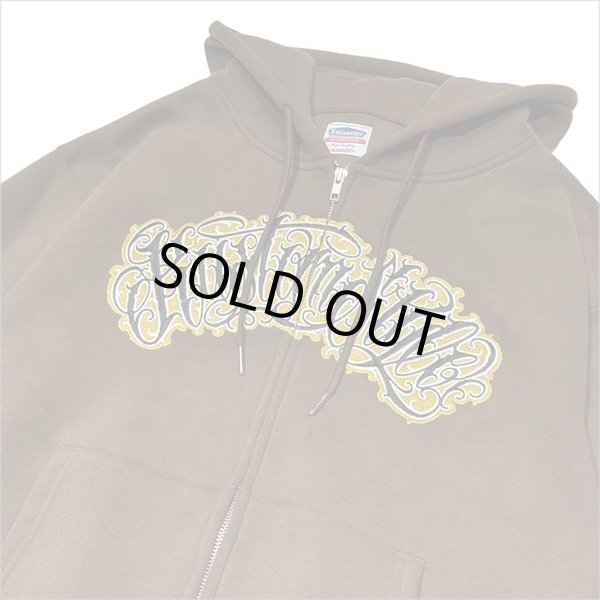 画像4: 【送料無料】KustomStyle カスタムスタイル HAVOC ZIPパーカー BROWN (4)