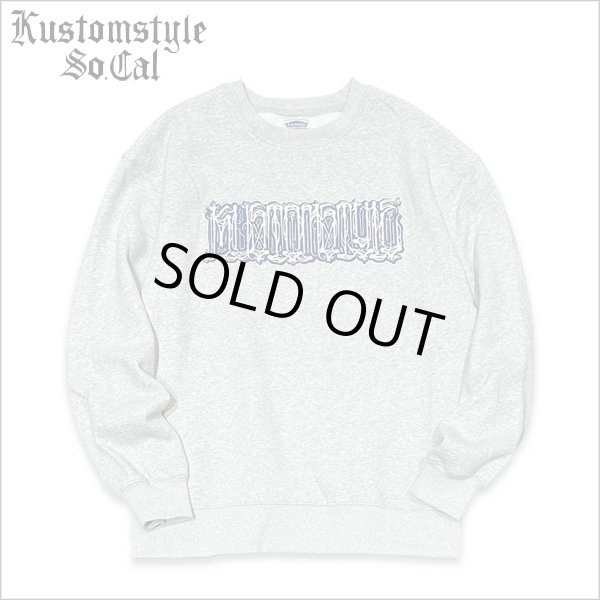 画像1: 【送料無料】KustomStyle カスタムスタイル CHAVO LOGO クルーネックスウェット ASH (1)