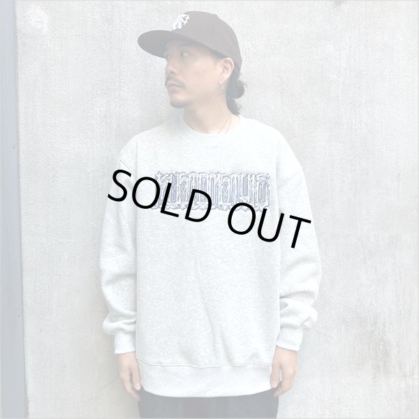 画像3: 【送料無料】KustomStyle カスタムスタイル CHAVO LOGO クルーネックスウェット ASH (3)