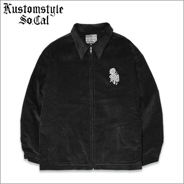 画像1: 【送料無料】KustomStyle カスタムスタイル K/S ROSE CORDUROY JKT BLACK (1)