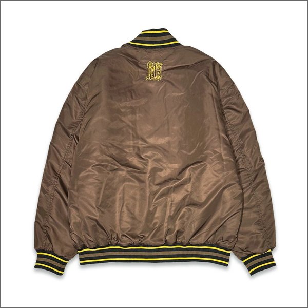 画像2: 【送料無料】KustomStyle カスタムスタイル CHAVO LOGO NYLON STADIUM JKT BROWN (2)