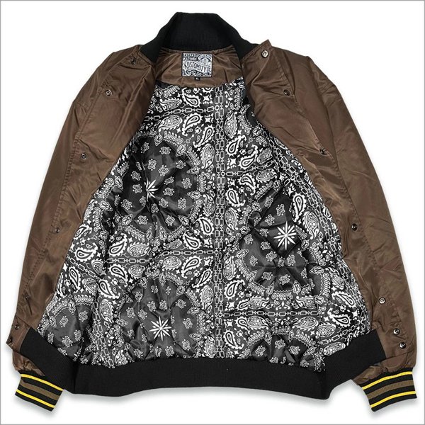 画像4: 【送料無料】KustomStyle カスタムスタイル CHAVO LOGO NYLON STADIUM JKT BROWN (4)