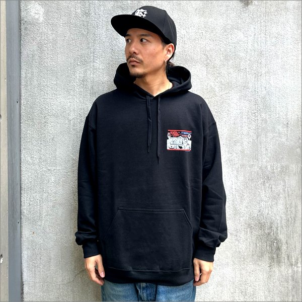 画像3: 【送料無料】KustomStyle カスタムスタイル KSPS プルオーバーパーカー BLACK (3)