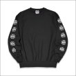 画像2: 【送料無料】KustomStyle カスタムスタイル IRON CROSS クルーネックスウェット BLACK (2)