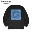 画像1: KustomStyle カスタムスタイル FUCKIN' BANDANA L/S Tシャツ BLACK	 (1)