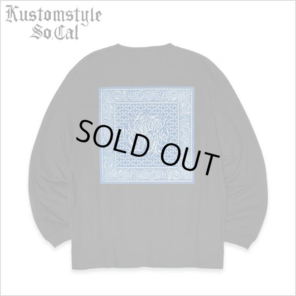 画像1: KustomStyle カスタムスタイル FUCKIN' BANDANA L/S Tシャツ BLACK	 (1)