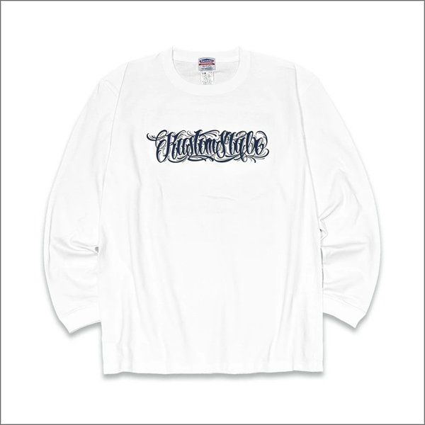 画像2: KustomStyle カスタムスタイル FUCKIN' BANDANA L/S Tシャツ WHITE (2)