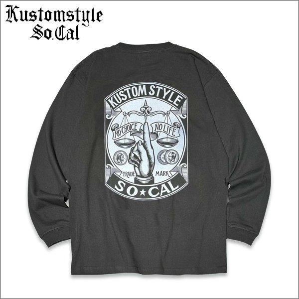 画像1: KustomStyle カスタムスタイル RINPYO L/S Tシャツ SUMI (1)