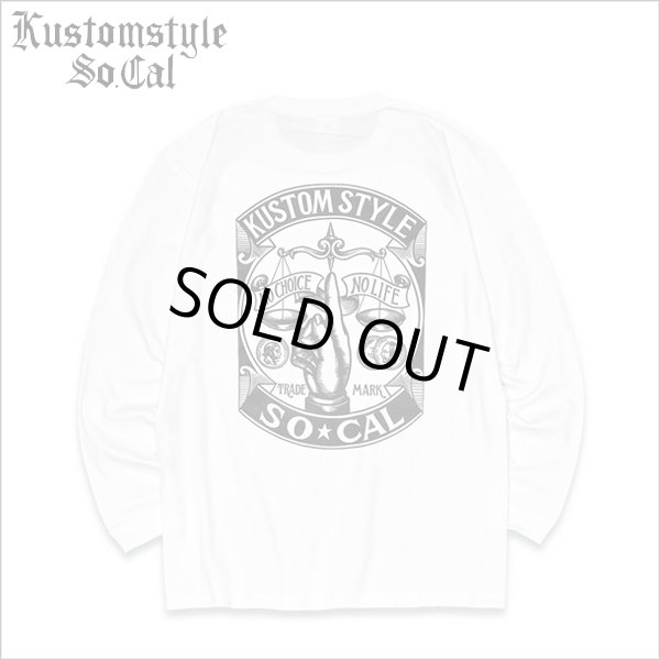 画像1: KustomStyle カスタムスタイル RINPYO L/S Tシャツ WHITE (1)