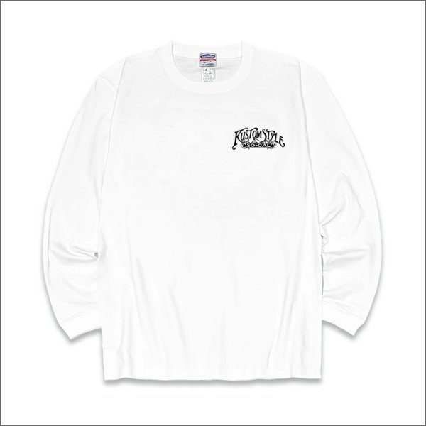 画像2: KustomStyle カスタムスタイル RINPYO L/S Tシャツ WHITE (2)