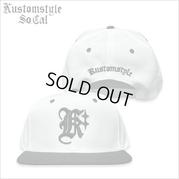 画像1: KustomStyle カスタムスタイル K DIA スナップバックCAP BLACK/WHITE (1)