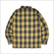 画像2: 【送料無料】KustomStyle カスタムスタイル ROOTED IN THE STREETS L/Sチェックシャツ YELLOW (2)