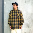 画像3: 【送料無料】KustomStyle カスタムスタイル ROOTED IN THE STREETS L/Sチェックシャツ YELLOW (3)