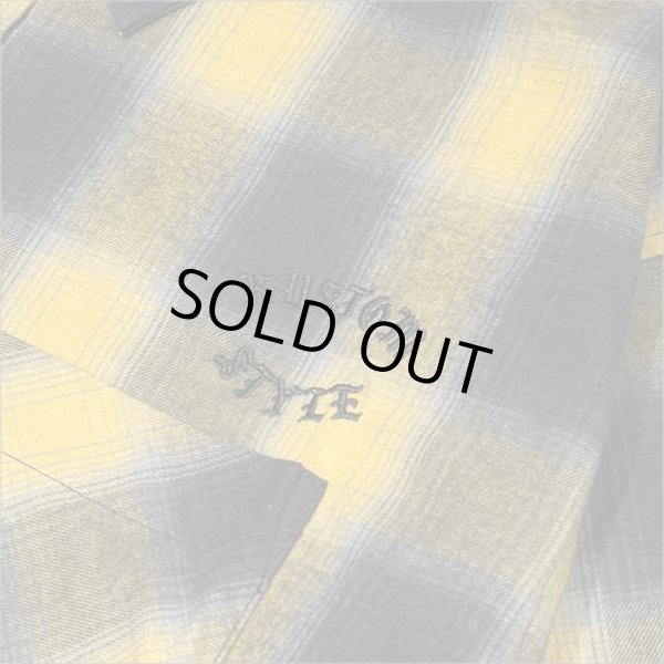 画像4: 【送料無料】KustomStyle カスタムスタイル ROOTED IN THE STREETS L/Sチェックシャツ YELLOW (4)