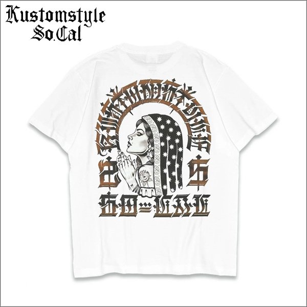画像1: KustomStyle カスタムスタイル SIDEFACE Tシャツ WHITE (1)