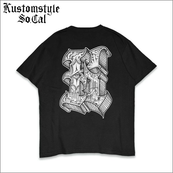 画像1: KustomStyle カスタムスタイル EYE Tシャツ BLACK (1)