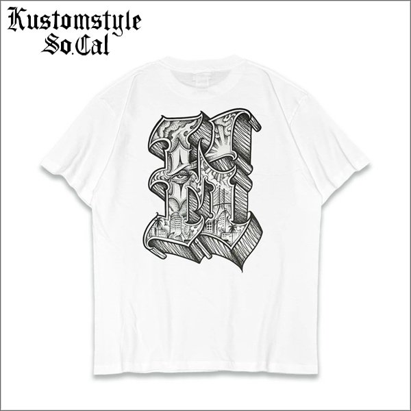 画像1: KustomStyle カスタムスタイル EYE Tシャツ WHITE (1)
