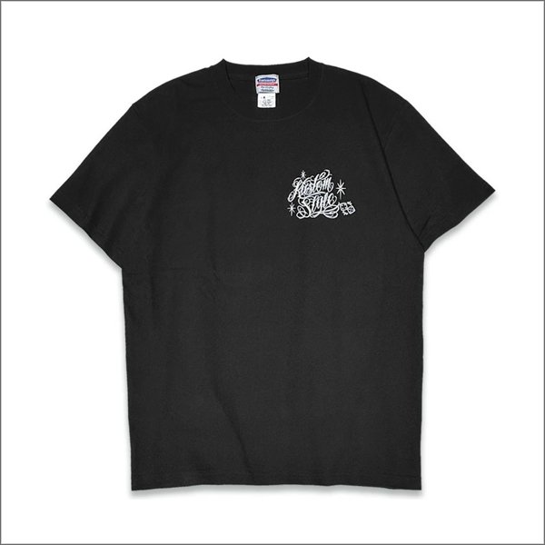 画像2: KustomStyle カスタムスタイル SKULL ROSE PRAYING HANDS Tシャツ BLACK (2)