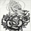 画像4: KustomStyle カスタムスタイル SKULL ROSE PRAYING HANDS Tシャツ WHITE (4)