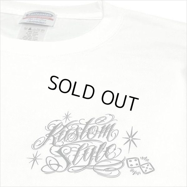 画像5: KustomStyle カスタムスタイル SKULL ROSE PRAYING HANDS Tシャツ WHITE (5)