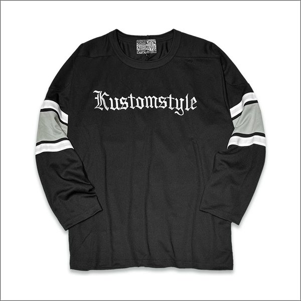 画像2: 【送料無料】KustomStyle カスタムスタイル 25TH BANDANA メッシュ ホッケージャージー BLACK	 (2)