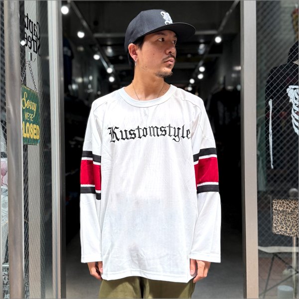 画像3: 【送料無料】KustomStyle カスタムスタイル 25TH BANDANA メッシュ ホッケージャージー WHITE	 (3)