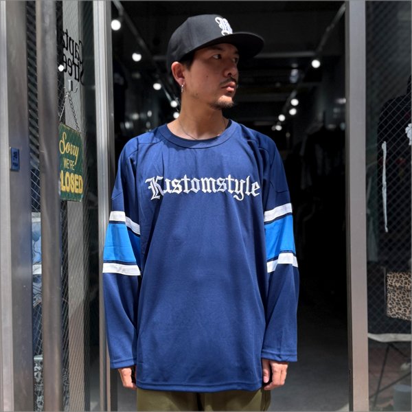 画像3: 【送料無料】KustomStyle カスタムスタイル 25TH BANDANA メッシュ ホッケージャージー NAVY	 (3)