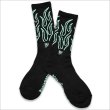 画像2: KustomStyle カスタムスタイル FLAMES SOCKS BLACK (2)